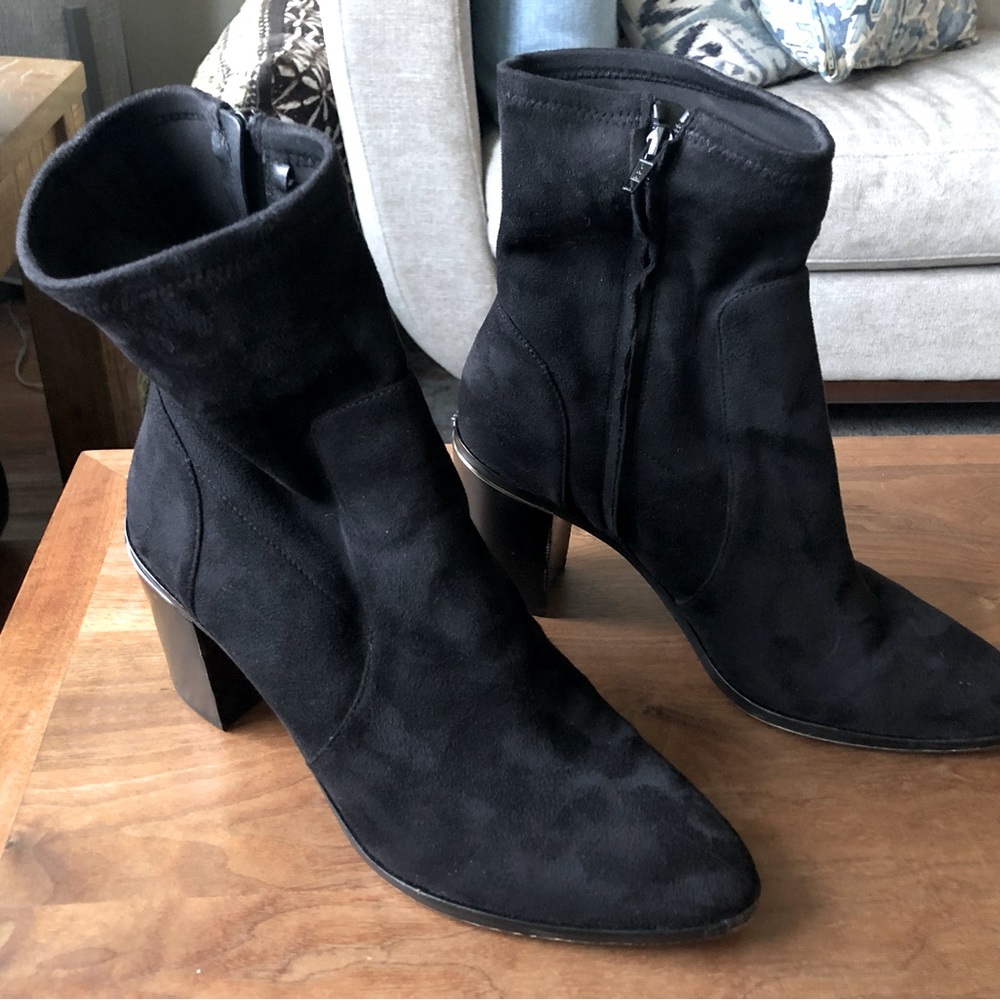 Michael Kors black “Suede” booties